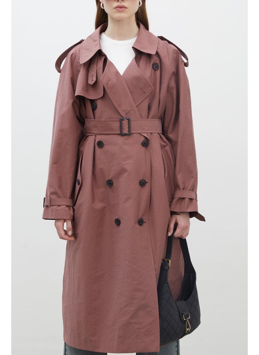 Copenhagen Oversize Trench Coat Dusty Rose