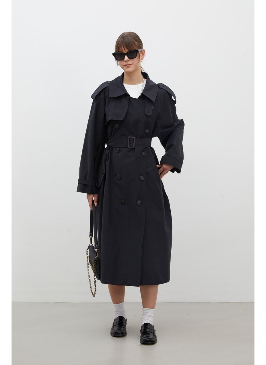 Copenhagen Oversized Trench Coat Black