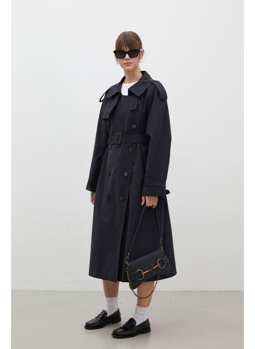 Copenhagen Oversized Trench Coat Black