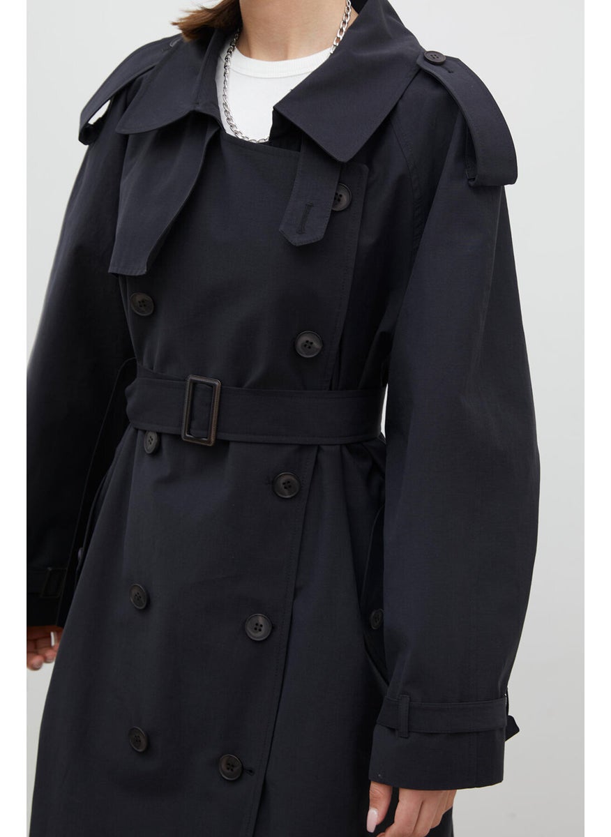 Copenhagen Oversized Trench Coat Black