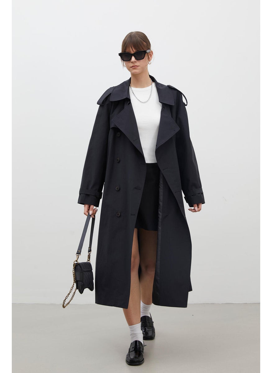 Copenhagen Oversized Trench Coat Black