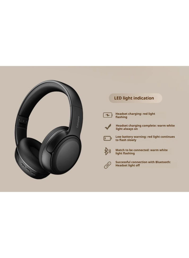EB320 Foldable Bluetooth Headphones with 40mm Drivers for Immersive Sound and Comfortable Wireless Freedom black