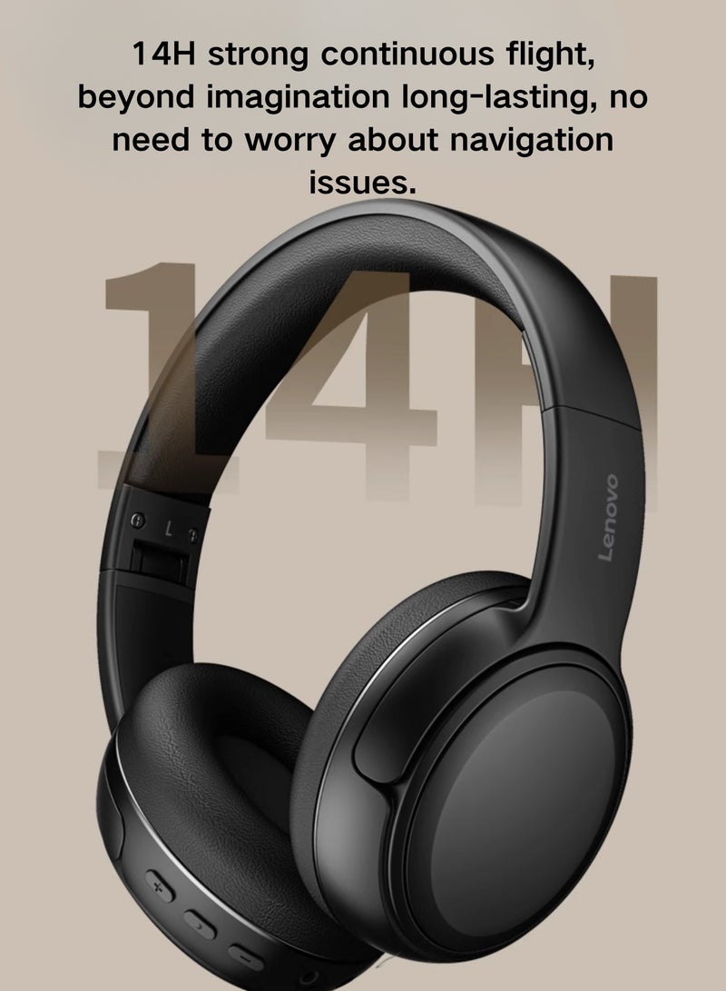 EB320 Foldable Bluetooth Headphones with 40mm Drivers for Immersive Sound and Comfortable Wireless Freedom black