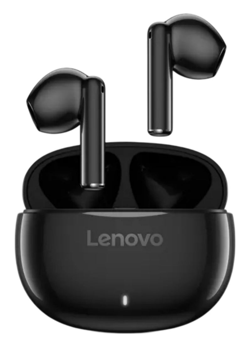E310 True Wireless Stereo Earbuds, Bluetooth 5.3, 13mm Drivers, AI Call Noise Reduction, 20 Hours Playtime, USB-C Charging, Lightweight - Black , with 1-Year Replacement Warranty Black