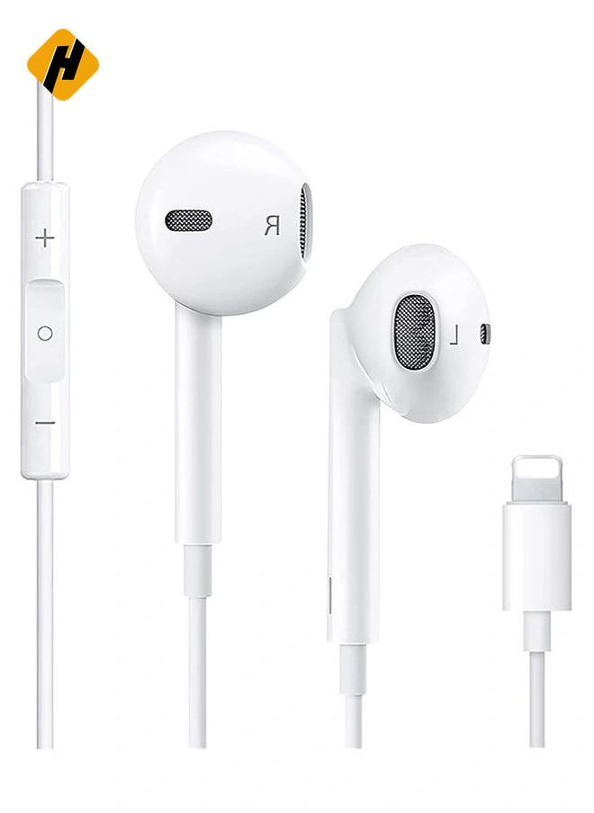 iPhone Earphones Wired Headphones Built-in Mic&Volume Control & Noise Cancellation In-Ear Earphones Earbuds Compatible for iPhone 11/12/13 Pro/XS Max/8/8plus 7/7plus Support for all iOS