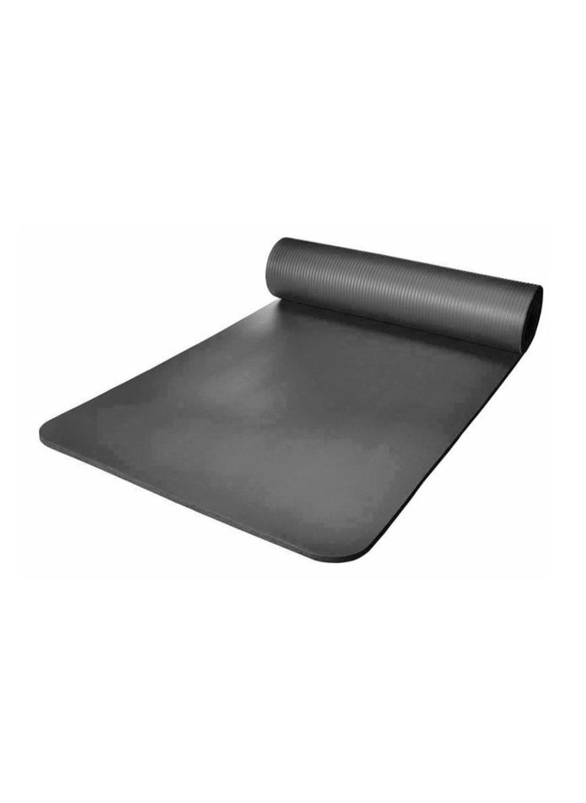 Extra Thick Exercise Yoga Mat with Carrying Strap black