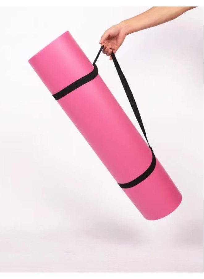 Extra Thick Exercise Yoga Mat with Carrying Strap pink