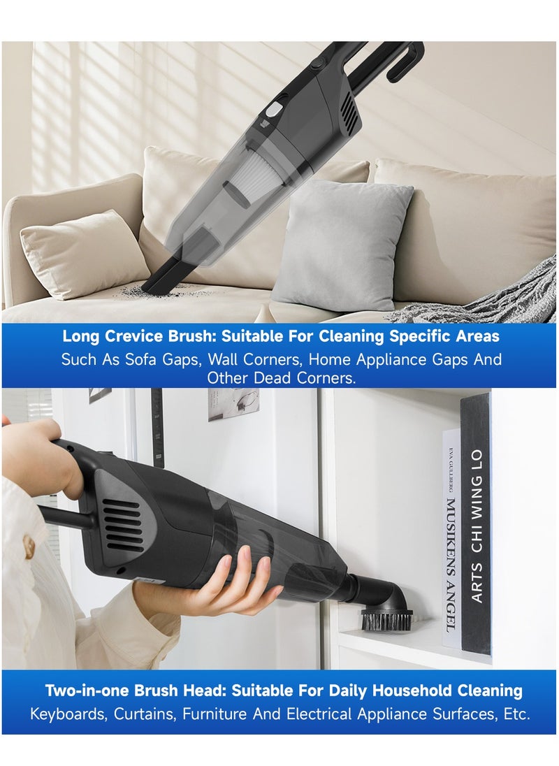 Handheld Vacuum Cleaner – 17000Pa Powerful Suction, 500W Motor, 900mL Dust Cup, Quiet Operation, 5-in-1 Multi-Surface Cleaning | BOMIDI S9 (Black)
