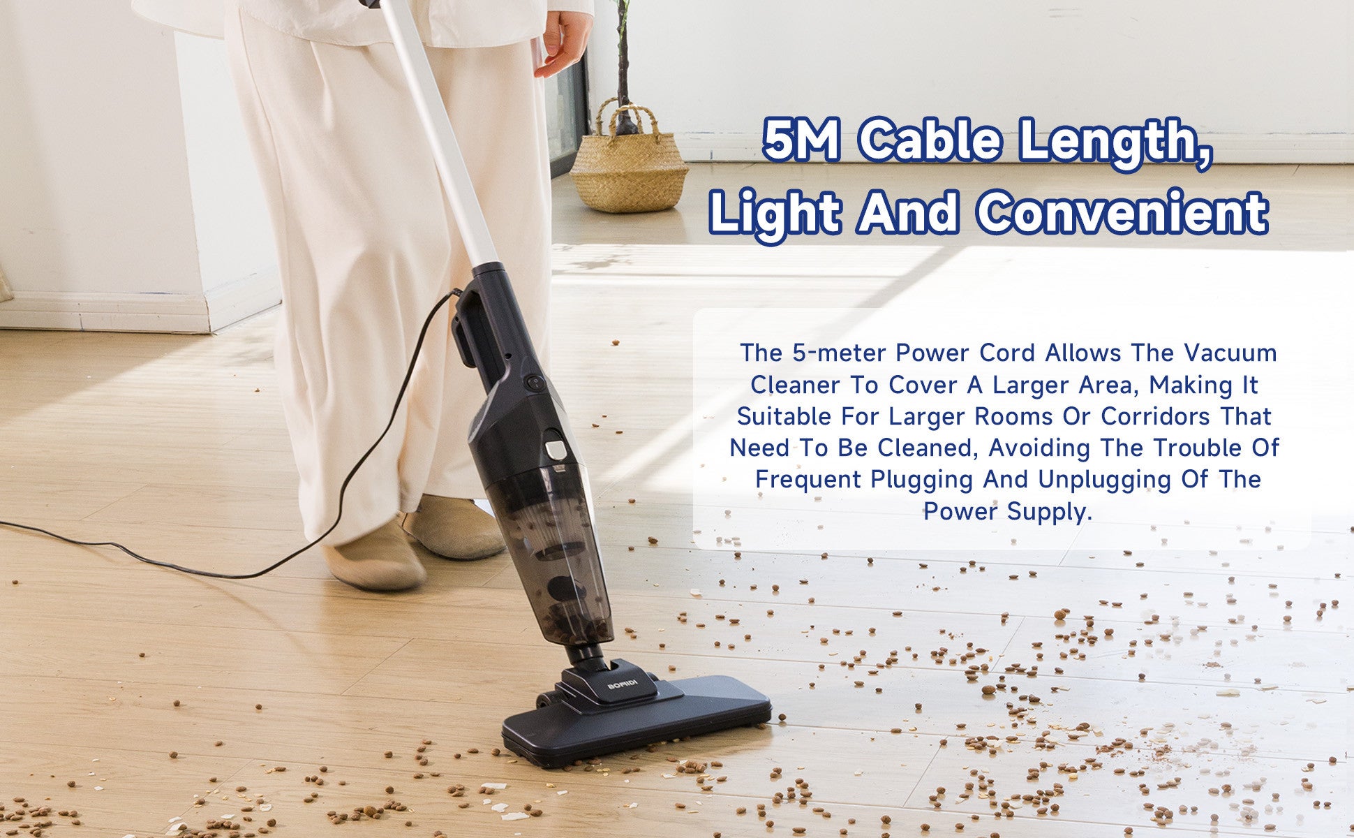 Handheld Vacuum Cleaner – 17000Pa Powerful Suction, 500W Motor, 900mL Dust Cup, Quiet Operation, 5-in-1 Multi-Surface Cleaning | BOMIDI S9 (Black)