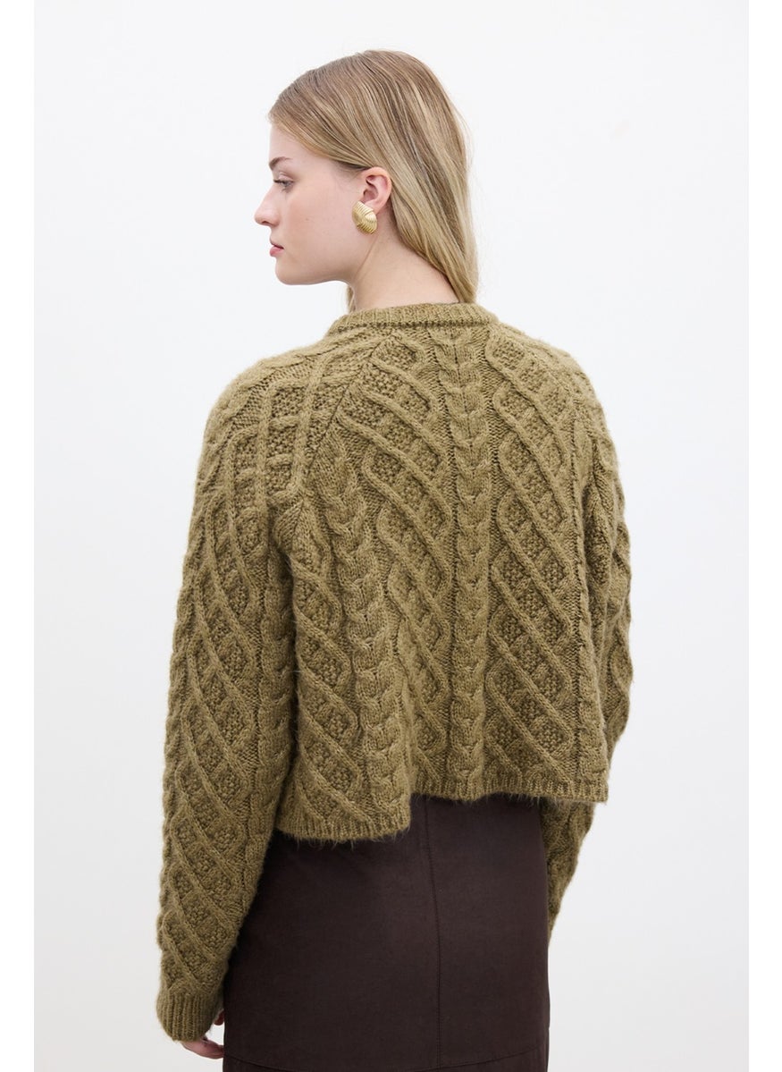 Hair Braided Cardigan Earth