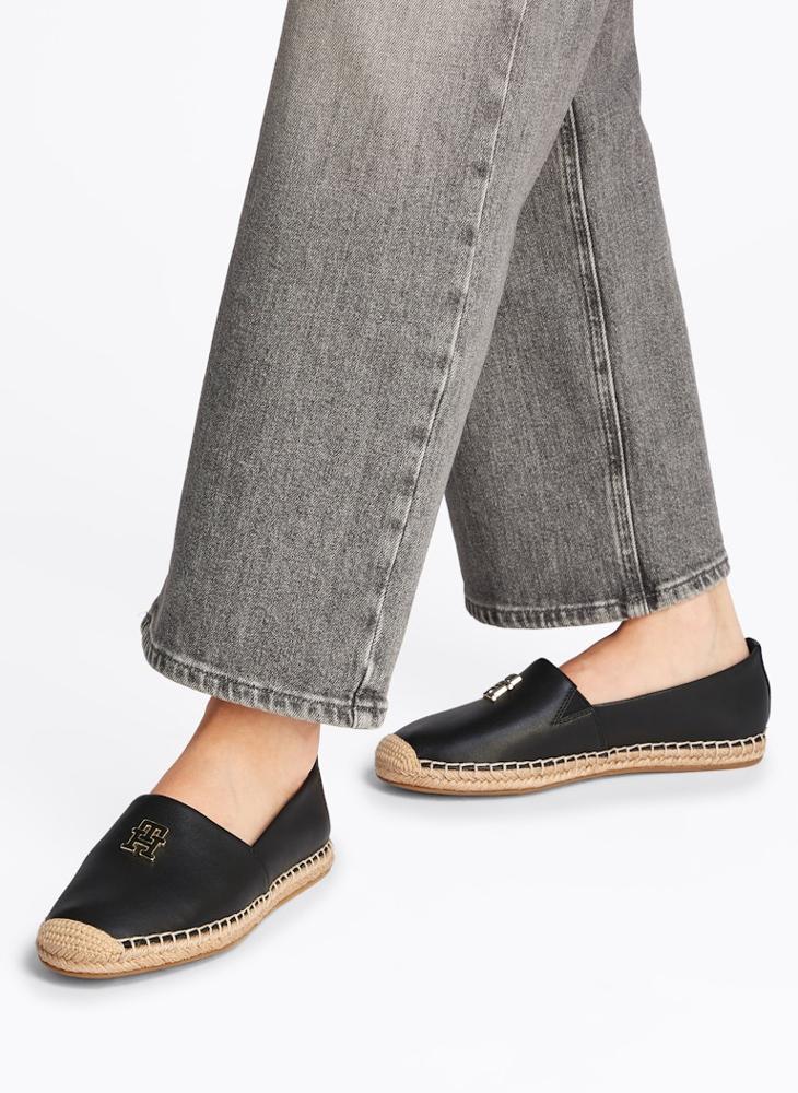Logo Detailed  Leather Espadrilles