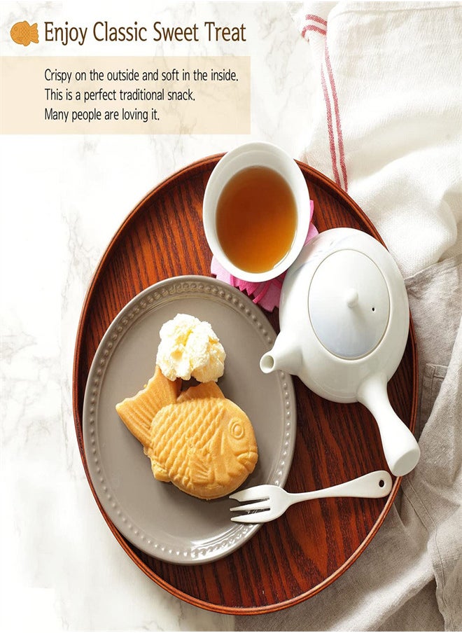 Fish Shape Cake Maker Nonstick Pan, Double Sided Waffle Pan Cake Frying Pan, Coating Aluminum Alloy Waffle Maker Pot for Home Kitchen Sandwich Breakfast Waffle Baking Mold