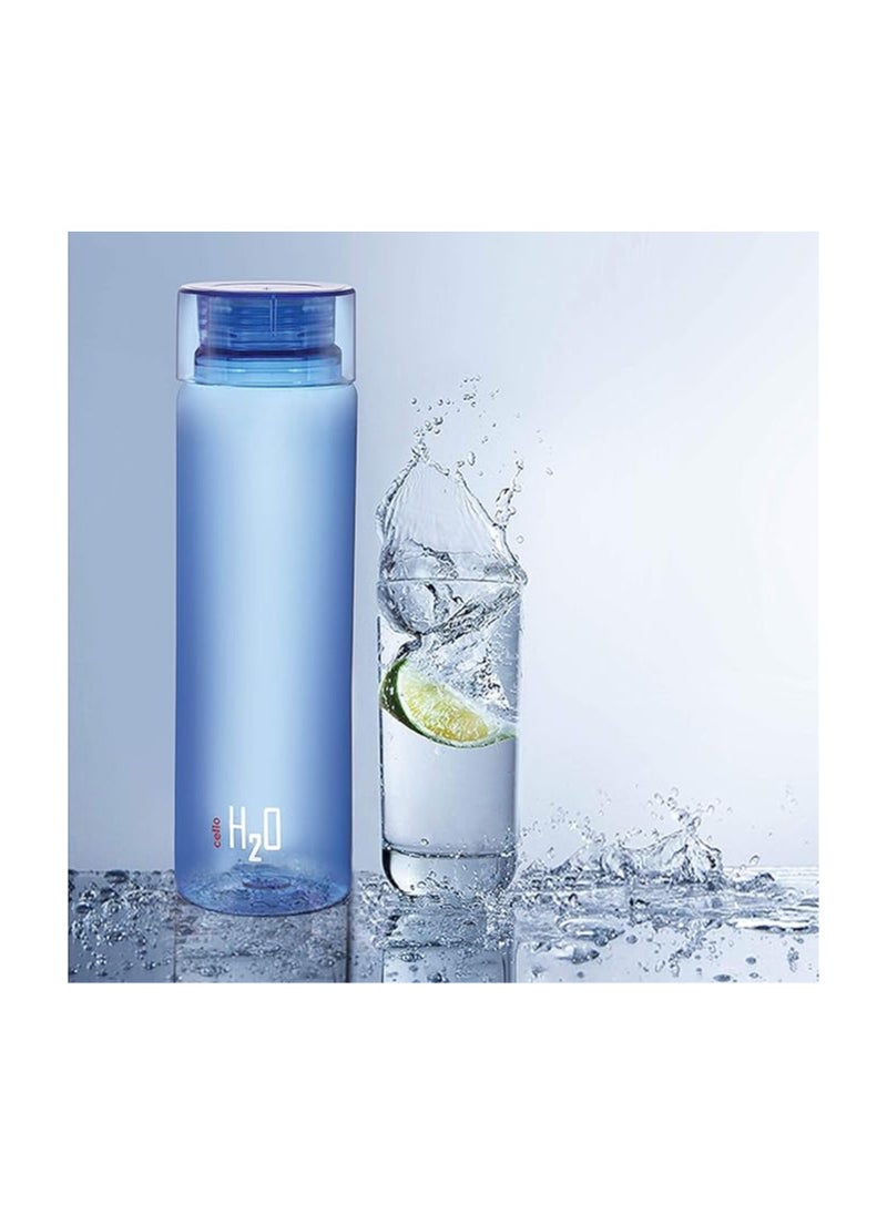 Cello H2O Unbreakable Plastic Bottle Set, 1 Litre, Set of 6, Multicolour