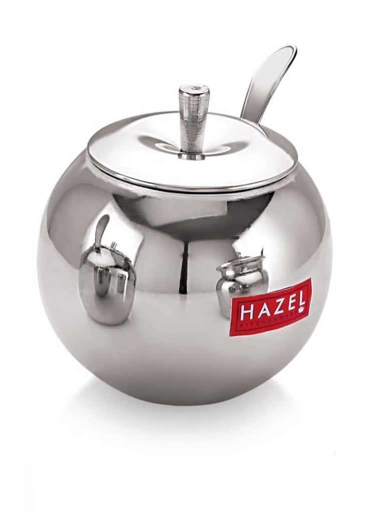 HAZEL Stainless Steel Oil and Ghee Container With Spoon for Kitchen | 320 ml Capacity Multipurpose Oil Container