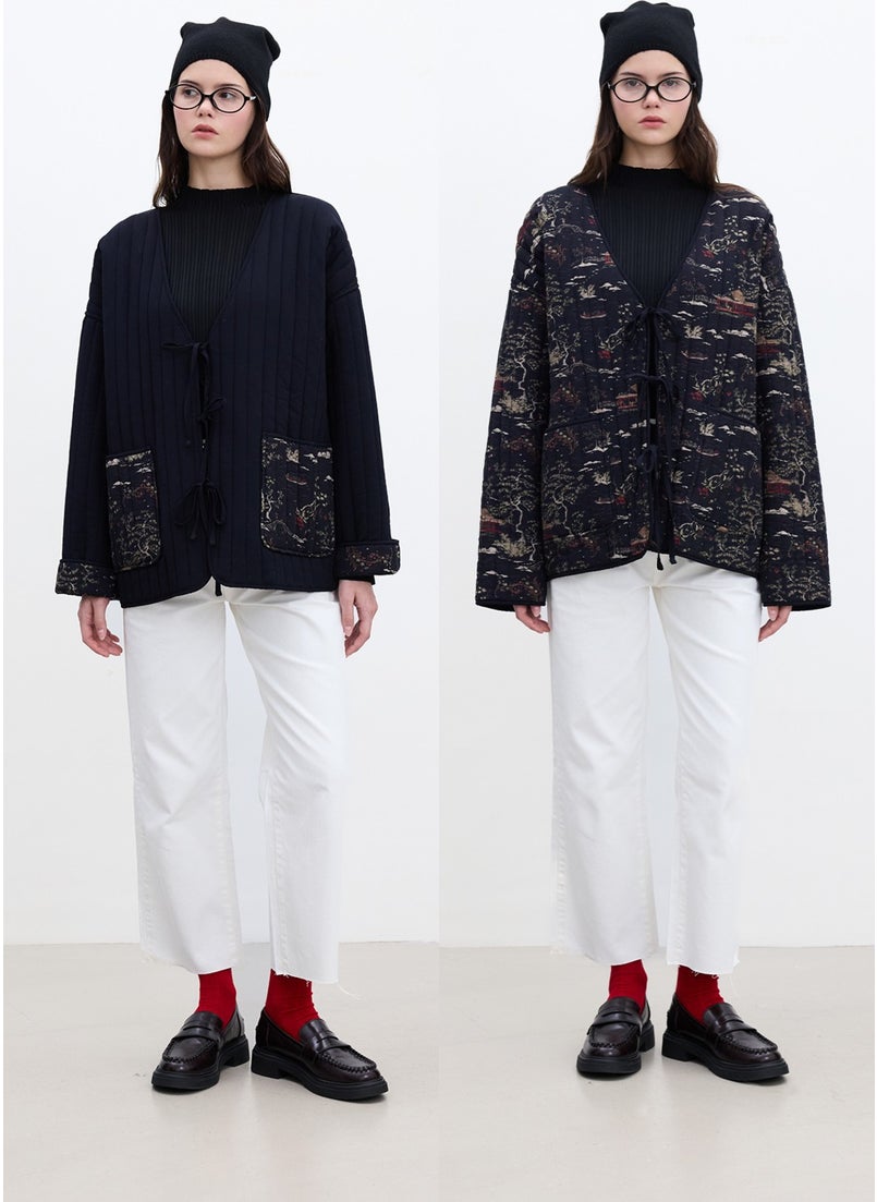Patterned Quilted Coat Osaka