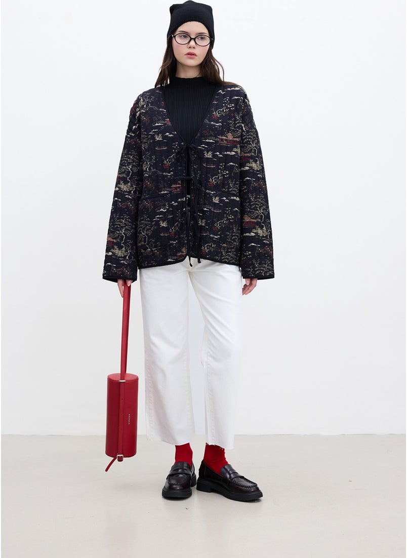 Patterned Quilted Coat Osaka