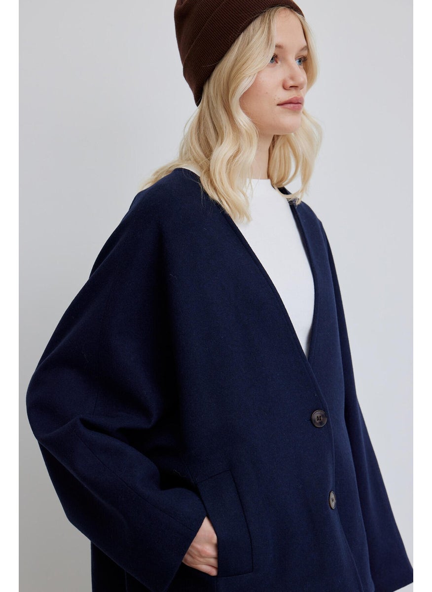 Milana Stash Jacket Navy Blue