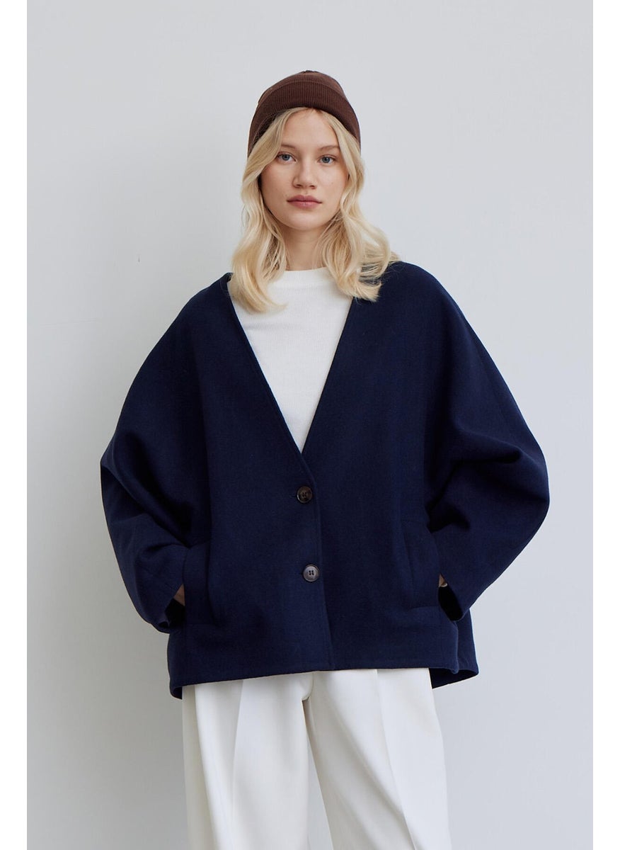 Milana Stash Jacket Navy Blue