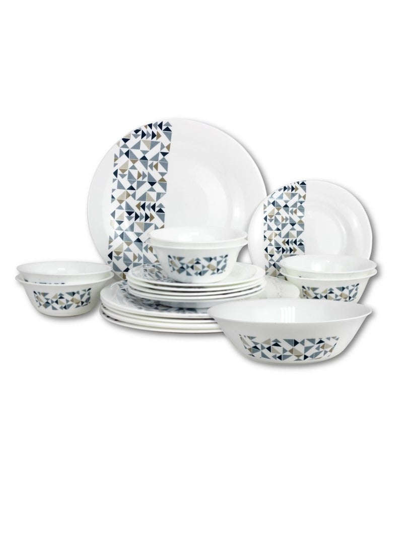 Melrich 10 Pcs Opal ware Dinner Set Durable Elegant and Stylish Dinner plate Dessert plate Bowl Serving Bowl BPA Free Dishwasher and Microwave Safe