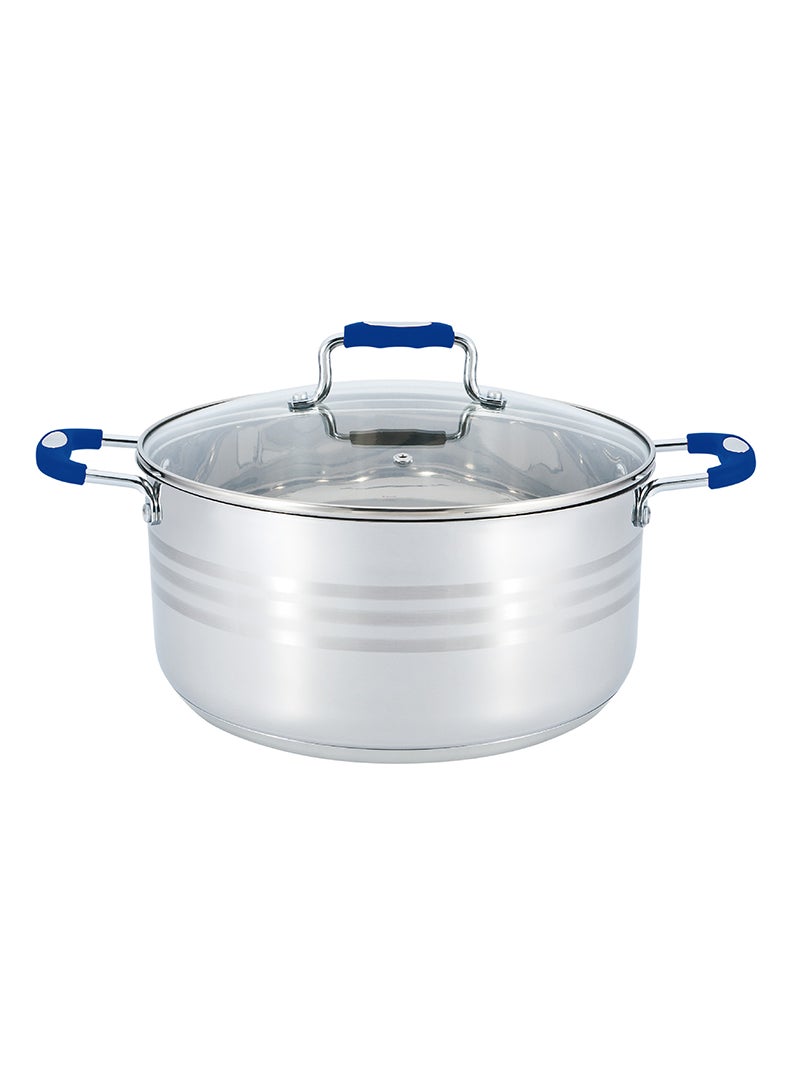 Wilson Stainless Steel Casserole With Blue Color Silicon Handle