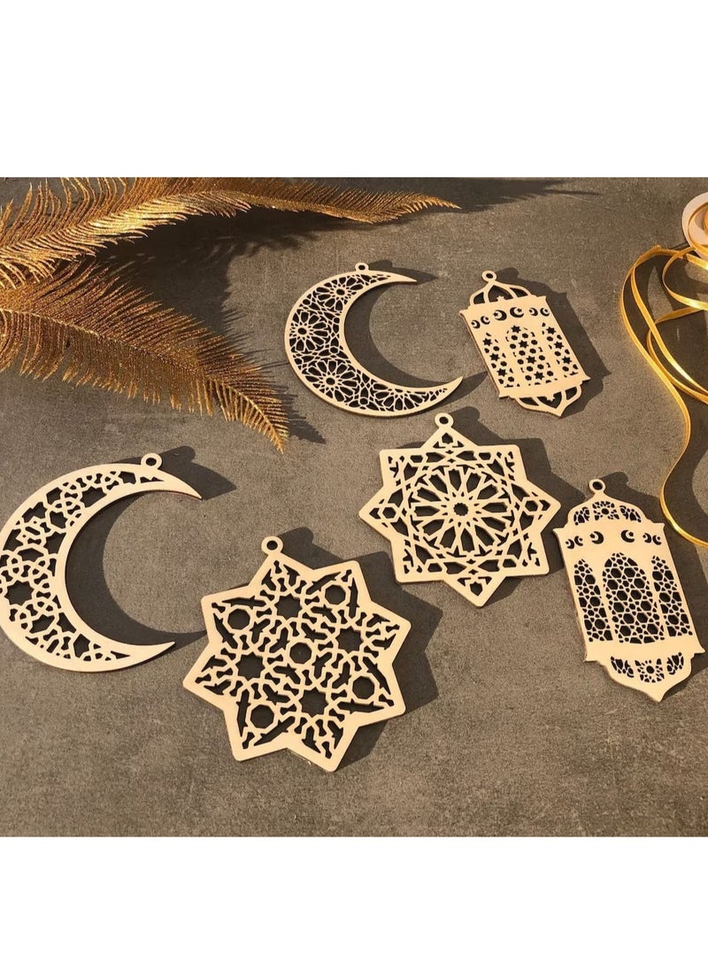 Set of 6 Ramadan Decors Eid Decors Ramadan Kareem Ramadan Decorations Eid Gifts Islamic Table Decor Islamic Wall Art Ramadan Mubarak