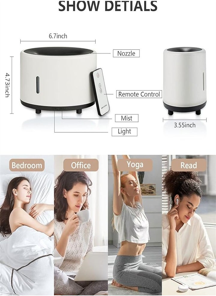 Flame Diffuser Air Humidifier for Home Office with 7 Color Changes, Ultra Quiet Aroma Scent Air Diffuser with Waterless Auto Shutoff, Bluetooth for Music Playback