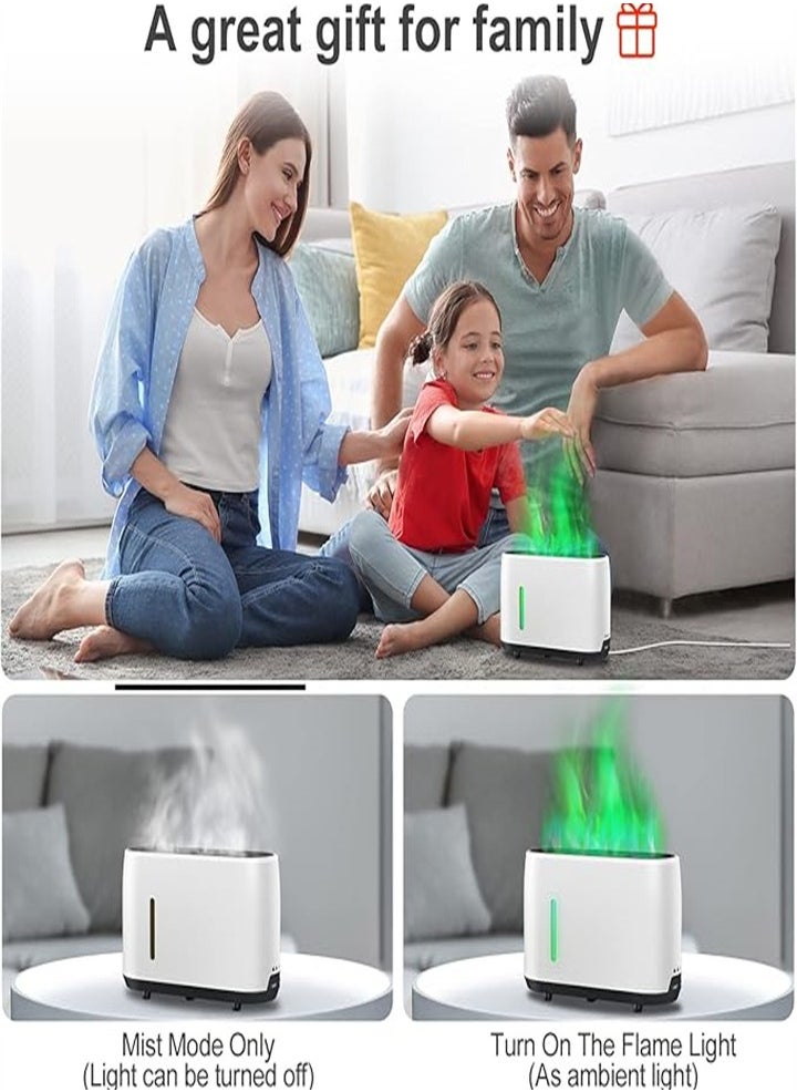 Flame Diffuser Air Humidifier for Home Office with 7 Color Changes, Ultra Quiet Aroma Scent Air Diffuser with Waterless Auto Shutoff, Bluetooth for Music Playback