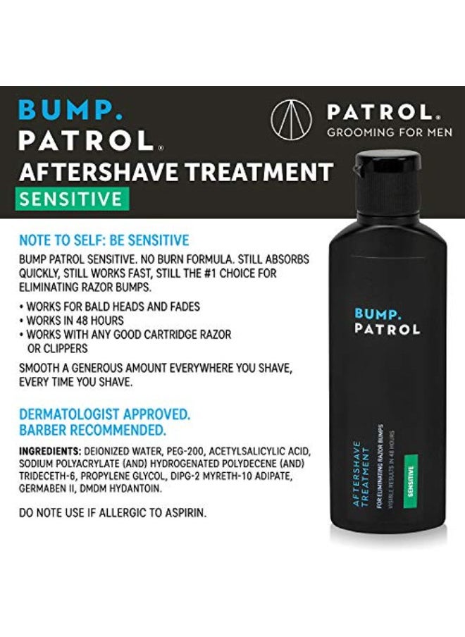 Bump Patrol Sensitive Strength Aftershave Formula - Gentle After Shave Solution Eliminates Razor Bumps and Ingrown Hairs - 2 Ounces