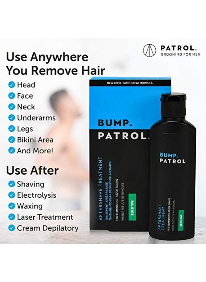 Bump Patrol Sensitive Strength Aftershave Formula - Gentle After Shave Solution Eliminates Razor Bumps and Ingrown Hairs - 2 Ounces