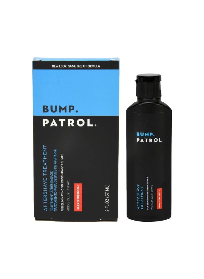 Bump Patrol Maximum Strength Aftershave Formula - After Shave Solution Eliminates Razor Bumps and Ingrown Hairs - 2 Ounces