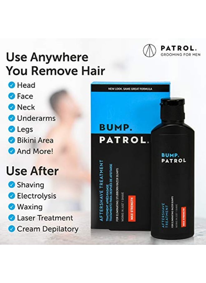 Bump Patrol Maximum Strength Aftershave Formula - After Shave Solution Eliminates Razor Bumps and Ingrown Hairs - 2 Ounces