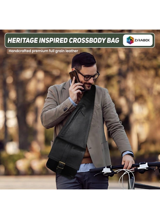 HERITAGE INSPIRED CROSSBODY BAG Handcrafted premium full grain leather