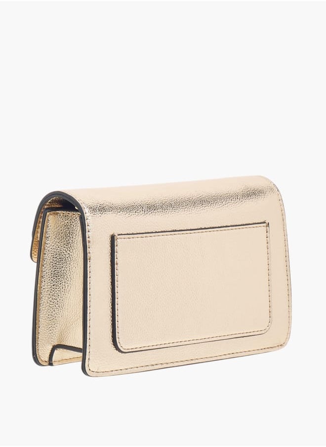 Womens Le Confort Crossbody Mettalic Wih Metal Strap