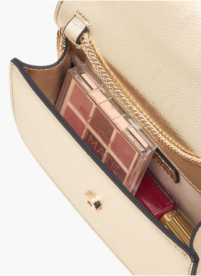 Womens Le Confort Crossbody Mettalic Wih Metal Strap