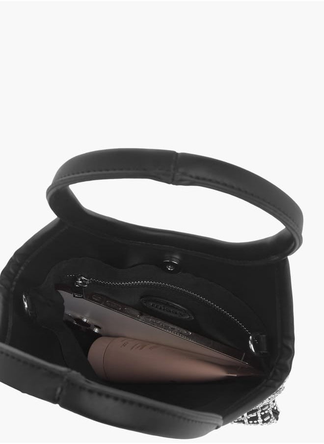 Womens Missy Embellished Crossbody Bag With Magnetic Closure And Detachable Strap