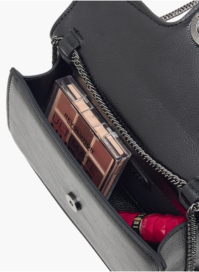 Womens Le Confort Crossbody Mettalic Wih Metal Strap