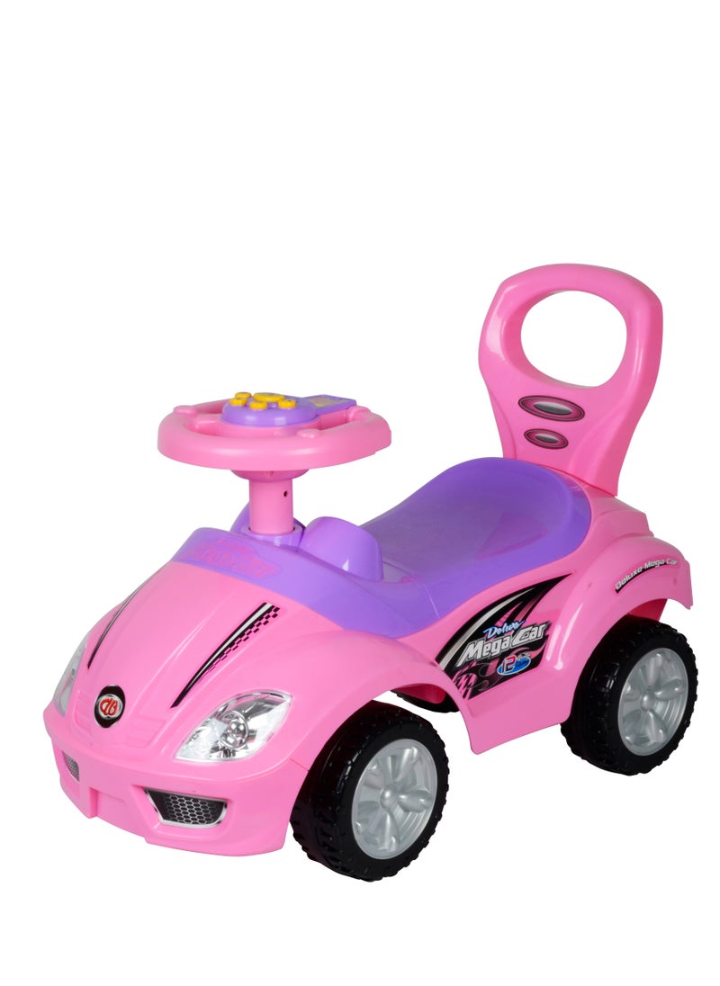 Lovely Baby Push Car 382A Ride on Toy Kids Car with Horn Button, High Backrest & Storage - Pink