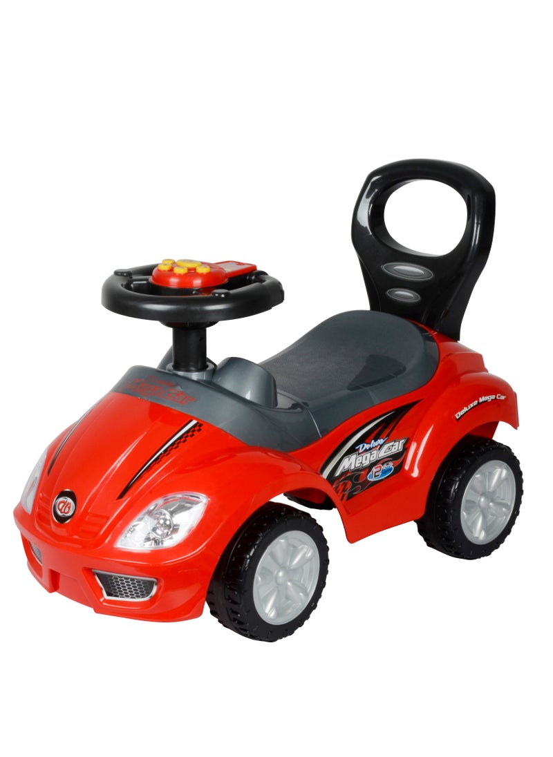 Lovely Baby Push Car 382A Ride on Toy Kids Car with Horn Button, High Backrest & Storage - Red