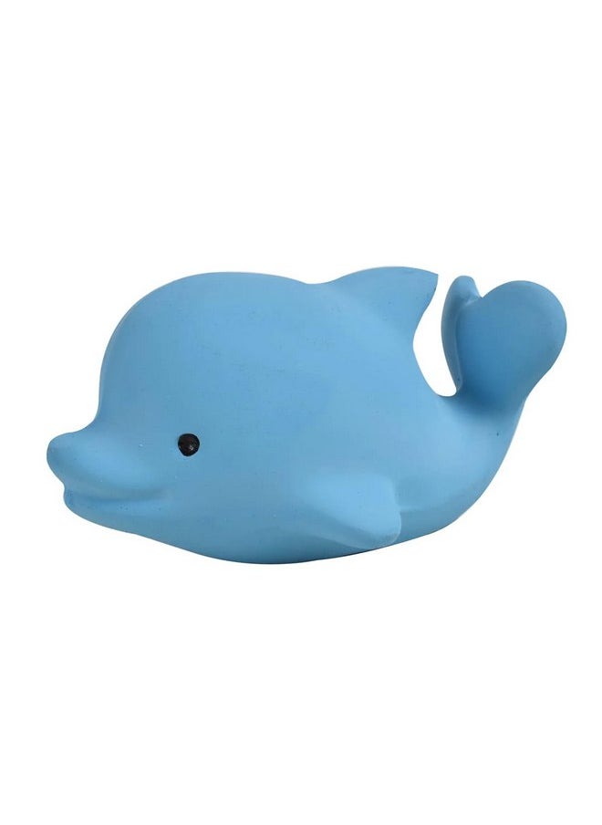 Tikiri Toys Ocean Buddies Dolphin Natural Rubber Rattle (Blue)