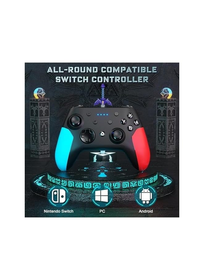 Switch Controller, Wireless Pro Controller Compatible with Nintendo Switch/Switch Lite/Switch OLED Controller for Switch with Wake-up, Turbo Vibration