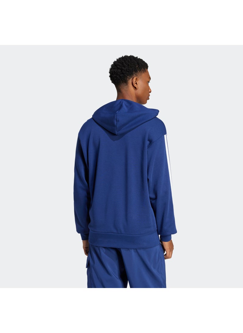 Essential 3 Stripe French Terry Hoodie
