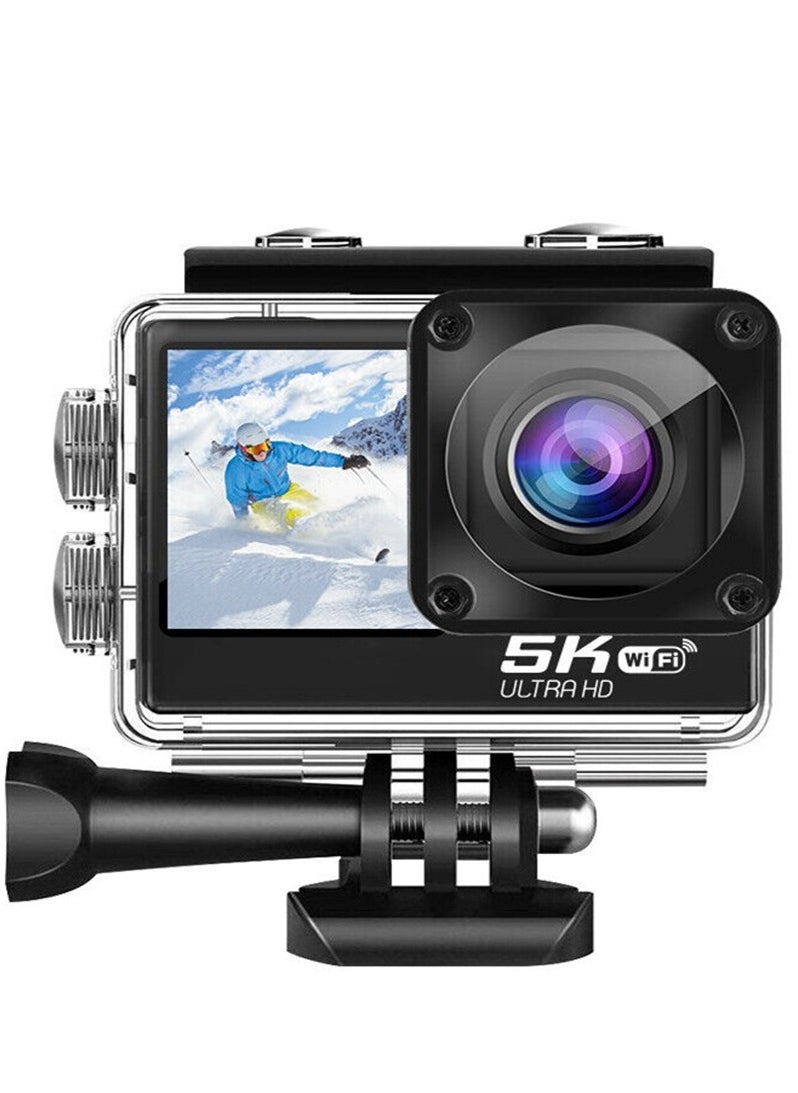 5K Sports Camera HD Touch Screen Dual Screen Waterproof Remote Control Camera Sports Anti-Shake Camera