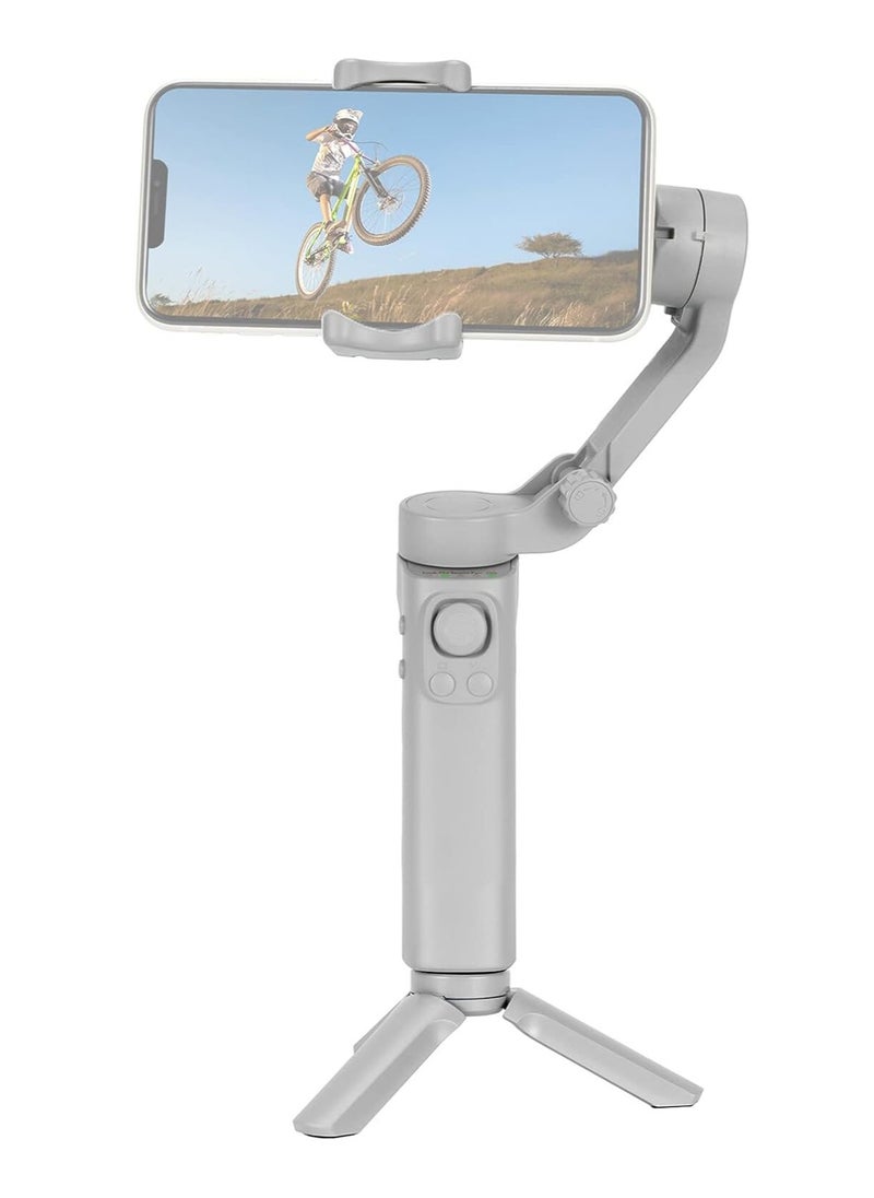 Foldable Gimbal Stabilizer for Smartphone – 3-Axis Stabilizer for Smooth Video. Shake-Free Vlogging, Max. 260g Load, Horizontal & Vertical Modes, Face & Zoom Tracking, Timelapse, with Mini Tripod – Ideal for iPhone, Android, and More