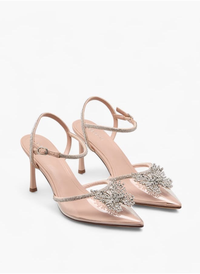 Women's Embellished Shoes with Buckle Closure and Stiletto Heels Ramadan Collection