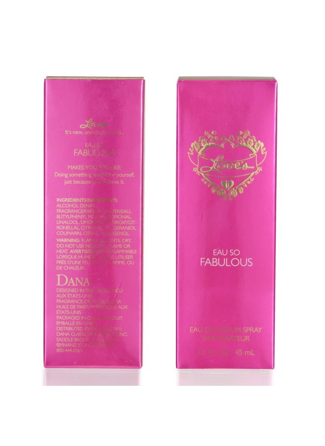 Love's Eau So Fabulous by Dana Eau De Parfum Spray 1.5 oz for Women