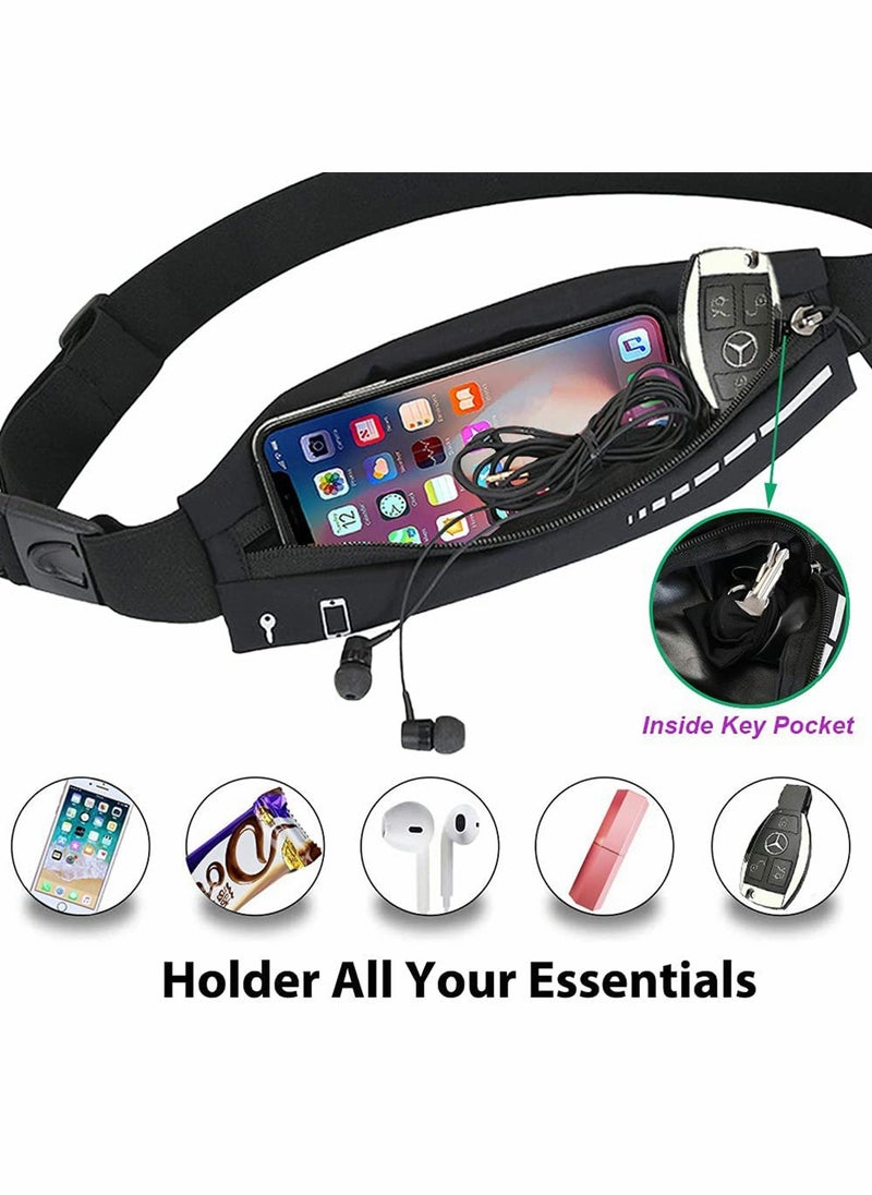 Slim Running Belt for Women  Men, Running Waist Pack Phone Holder, Jogging Workout f anny Pack Runners Pouch Gear Accessories for iPhone 12 11 Pro Max XS XR 8 7 Plus Traveling Gift