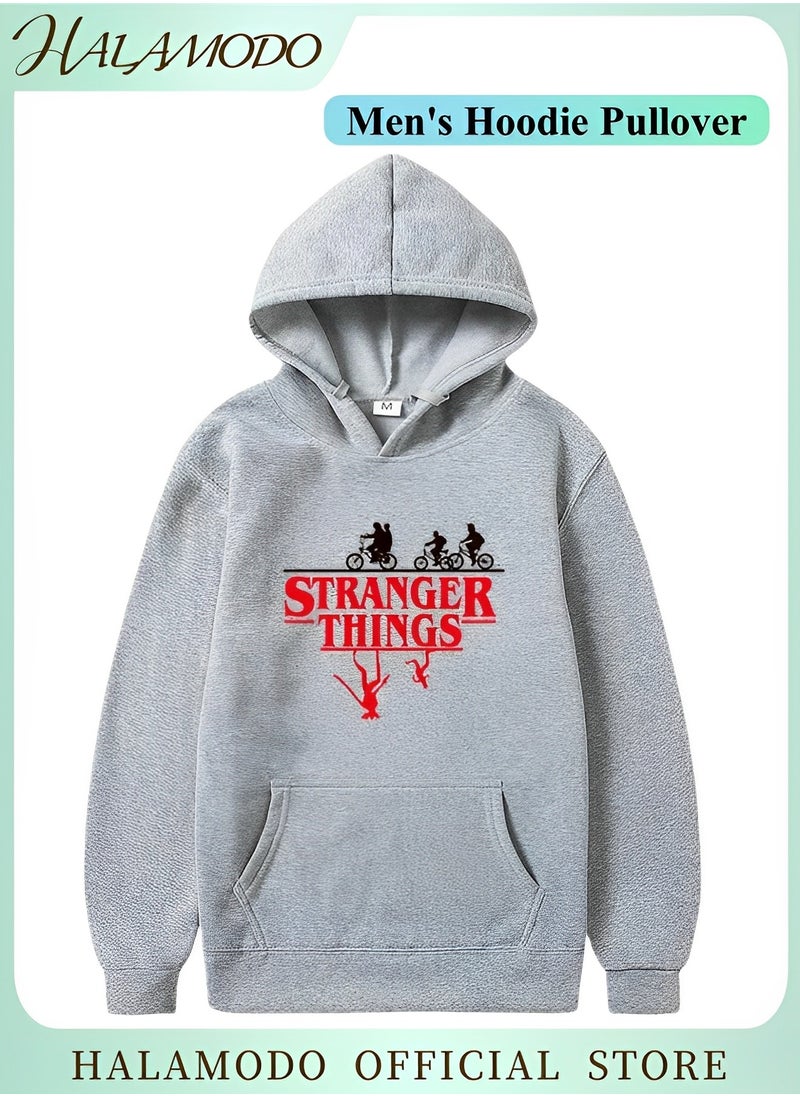 Men's Hoodie Pullover Powerblend Fleece Hoodie Sweatshirt with pattern Comfortable Sweatshirt Pullover Hooded Sweatshirt