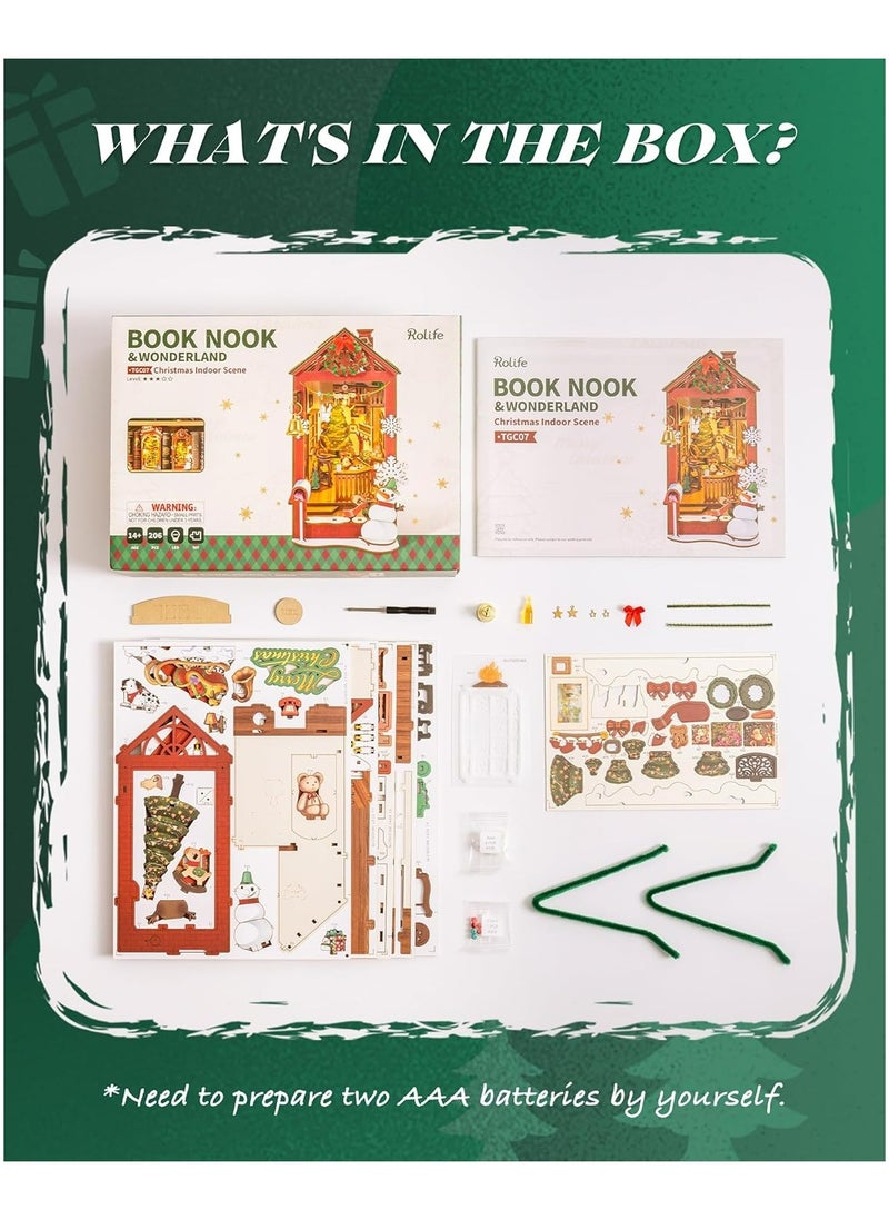 Rolife Indoor Scene DIY Book Nook TGC07 Premium 3D Puzzle Building Kits for Adults & Teens - Decorative Home Décor, Ramadan & Holiday Gift (Eid and Birthday) for Puzzle Enthusiasts, Stress Relief STEM Project