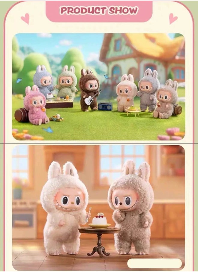 Labubu THE MONSTERS Exciting Macaron Series Random 1 piece Pop Mart blind box Collectible Toy Art（Blind box）
