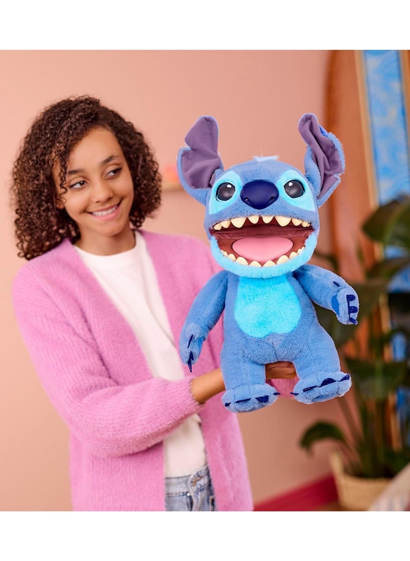 Disney Stitch Real FX Animatronic Puppet 18-Inches | Lilo & Stitch | Puppet | Interactive Plush Toy | Soft Toy | 100+ Sound & Action Combinations! | Gift for Kids and Adults